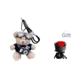 Бурый медведь + Сердце Одежда + Фототехника + Очки для плавания, с сохранённым цветочным дизайном включено