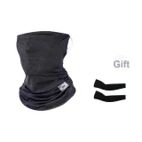 Шаль из конопли Черный + Черные охлаждающие рукава