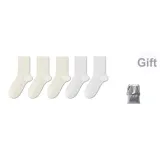 5 пар (3 молочно-белых + 2 белых)