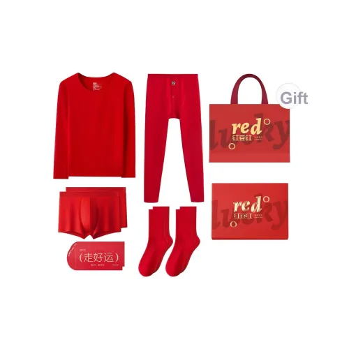 Red bean Мужской Basic Crew Шея Одежда Комплекты +2 шт Нижнее белье +2 шт Мужской Термокомплекты