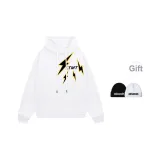 Белый с флисовой подкладкой, утолщенный (с подарками, модный бренд, трикотаж, кошка)