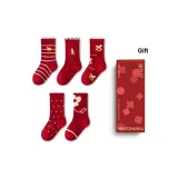 5 пар Подарочная коробка Набор (Золотистая Лошадь приносит БЛЕССИНГС + Удача всегда следует за Вами + Постоянная удача + Цветы распускаются легко + Счастье с каждым шагом)