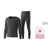 Тёмно-серый [Шерсть и шелк, термический/Подходит для 0℃]