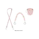 Кошачья лапа украшение, цепочка + розовый плечевой ремень 90-120 см