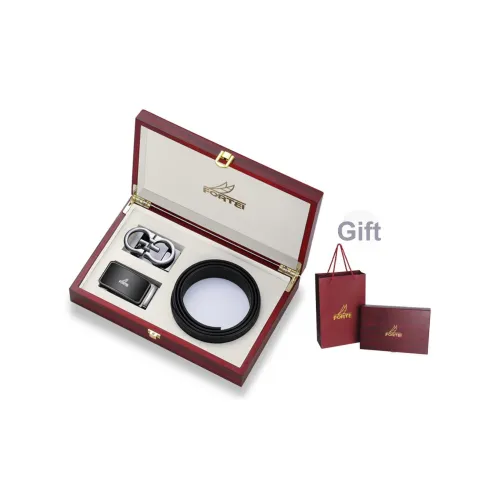 FORTEI Friend Ремни из коровьей кожи Мужской Черный 3,5 см