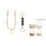 [Золотистый] Амбра Жемчужный + Лунный Декоративная Цепь 30 см