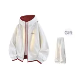 Светло-пшеничный серый, красный и бесплатный комплект одежды, штаны