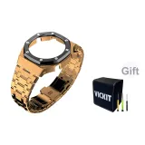 Розово-золотой корпус с черным bezel