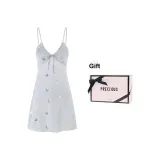 Синяя и серебряная коробка в форме бабочки