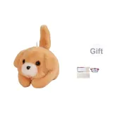 Маленький милый щенок желтого цвета [виляющий хвост ласточки + звук BIBI] с бесплатной поздравительной открыткой для щенка