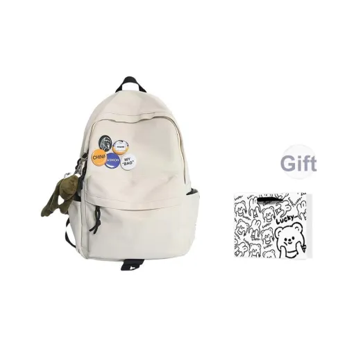 WEIERLUN Нейлоновый рюкзак стандартный унисекс экрю черный