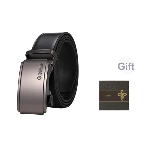 GOLDLION Ремешок из натуральной коровьей кожи удобный с автоматическим замком мужской 3,5 см