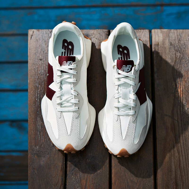 New Balance NB 327 Винтажная модель устойчивое к истиранию покрытие баланс легкий увеличивающий высоту низкий топ