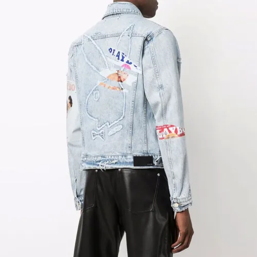 AMIRI Blue Men's Denim Jackets  
AMIRI Синий Мужские Джинсовые Куртки