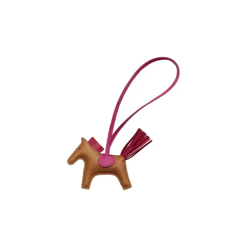 HERMES Rodeo Овчина Подвески Унисекс Золотисто-коричневый Розовый