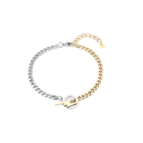 GENANX Титановая сталь Браслеты Серебристый Белый Унисекс