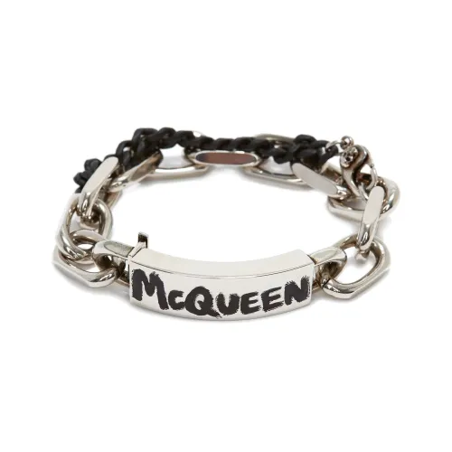 Alexander McQueen Браслеты из латанию Серебряный Мужской