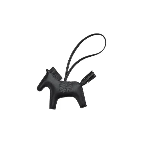 HERMES Rodeo Sheepskin Pendant Unisex Black HERMES Rodeo Овчина Подвески Унисекс Черный