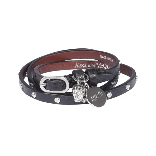 Alexander McQueen Металл, Телячья кожа, Нарукавные повязки, Черный, Женские