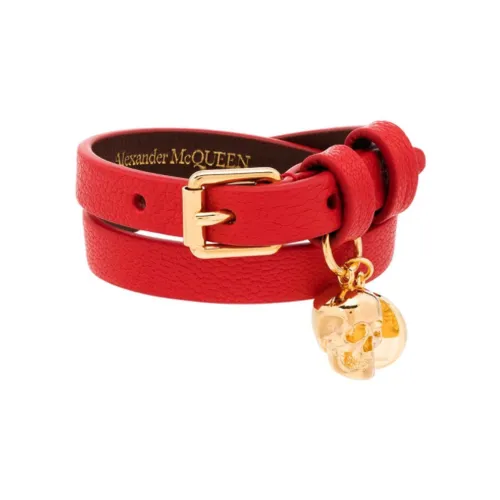 Alexander McQueen Кожа Нарукавные повязки Красный Женские