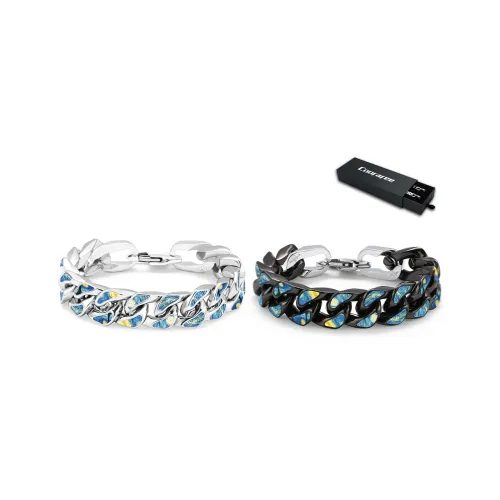 Cooraree Браслеты Серебряный + Металлический Черный Унисекс