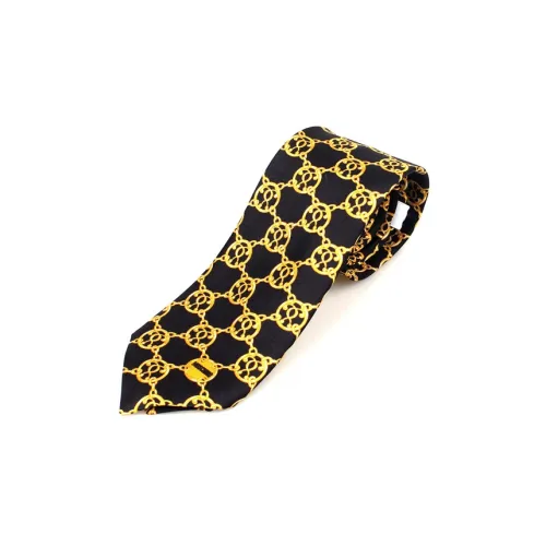 MOSCHINO Шелк Галстуки Черный Золотой Унисекс