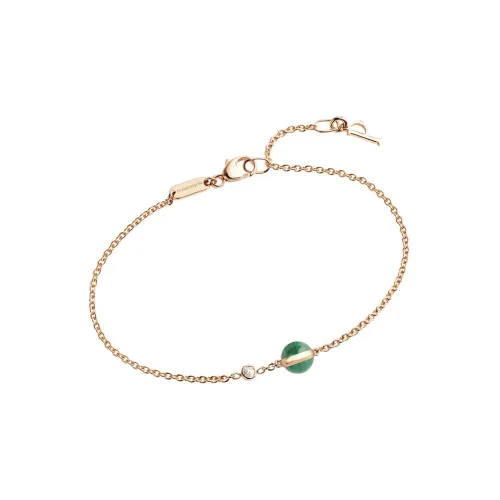 PIAGET 18К Розовое золото Кубический цирконий Малахит Женские браслеты