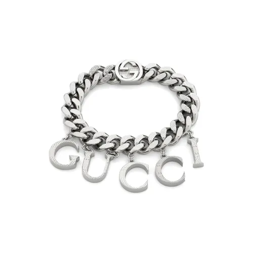 GUCCI Палладий Покрытие Эффект Макияжа Металл Браслеты Унисекс