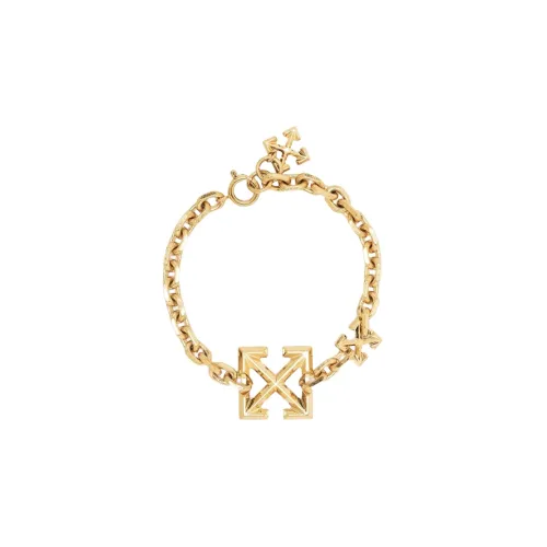 Off Белый Brass Bracelets Золотой Унисекс
