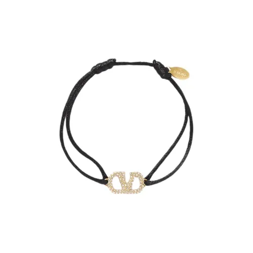 Valentino Vlogo Brass Bracelets Черный Унисекс