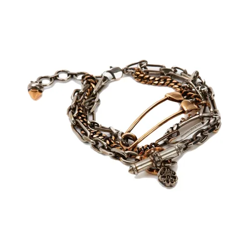 Alexander McQueen Brass Bracelets Золотой Унисекс
