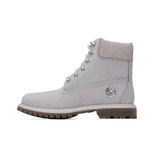 Timberland 6 Inch PRM LT GRY FQ Короткий Мартин Ботинок Женские Белые
