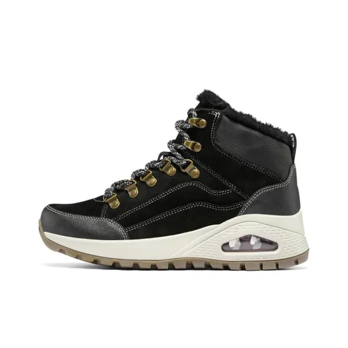 Skechers Uno Rugged Ankle Длина (размер в длину) Martin Boot Средний каблук Женские Черный белый