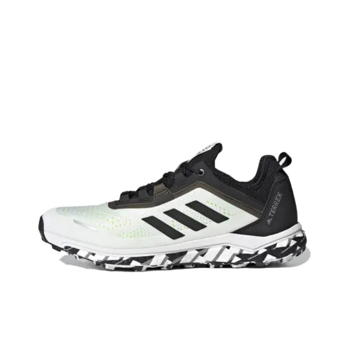 adidas Terrex Agravic Flow Slip Resistant And Abrasion Resistant Coating Low Top Беговые кроссовки Мужские Белый Черный
