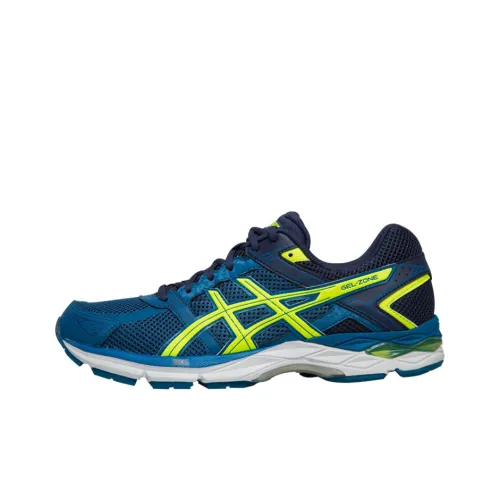 Asics Gel Phoenix 8 Устойчивый к истиранию Низкий Топ Беговые кроссовки Мужские Синий Желтый