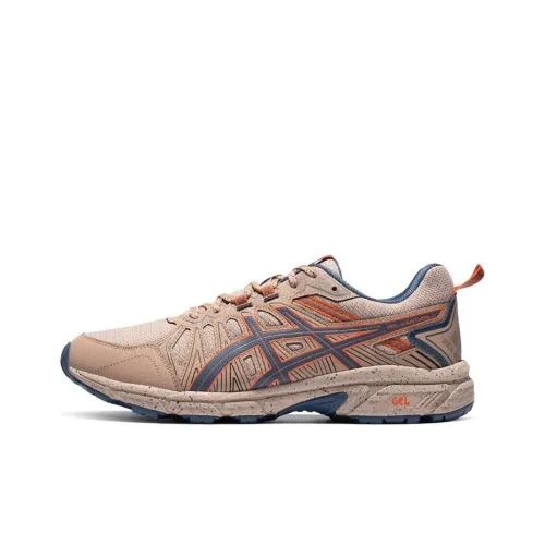 Asics Gel Venture 7 Low Top Марафон Беговые кроссовки Мужские Коричневые