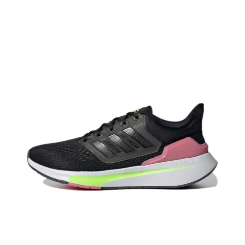Adidas EQ21 Run Амортизаторы Shock Slip-resistant Abrasion-resistant Низкий топ Марафон Беговые кроссовки Женские Черный белый