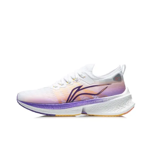 LINING Feidian Discovery Дофаминовая одежда Низкий топ Беговые кроссовки Женские Белый Фиолетовый