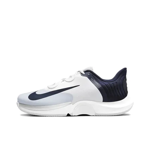 Nike Air Zoom GP Court Turbo Шокабойеры Противоскользящие Устойчивые к истиранию Низкий Топ Теннисные Кроссовки Мужские Синий Белый