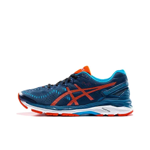 Asics Gel Kayano 23 Устойчивые к истиранию Низкие Кроссовки для Бега Мужские Синие Оранжевые