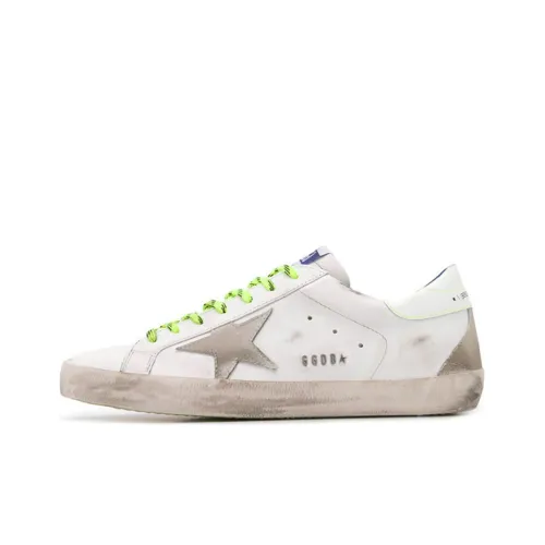 Golden Goose Супер Звезда Скейтборд Кроссовки Мужские Белые Зеленые Потертые Позиционирование Стиль