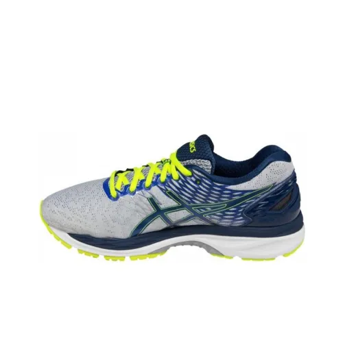 Asics Gel Nimbus 18 Low Топ Беговые кроссовки Мужские Синий Желтый