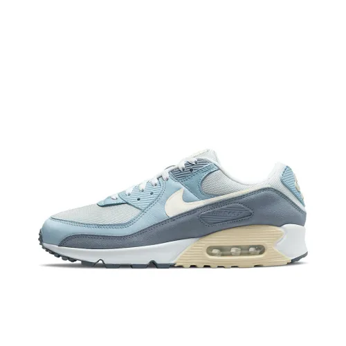 Nike Air Max 90 Low Топ Беговые кроссовки Мужской Туманно-голубой
