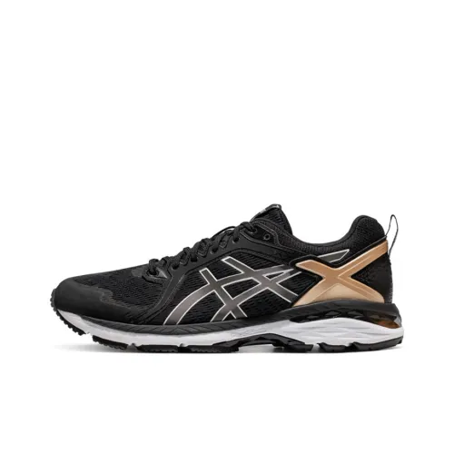 Asics GT Мотор Низкий Топ Беговые кроссовки Мужские Черные Серебряные