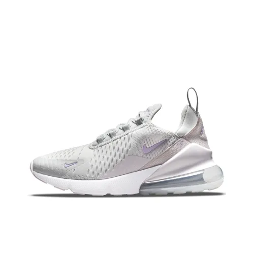 Nike Air Max 270 Low Топ Беговые кроссовки Женские Серый Белый Фиолетовый