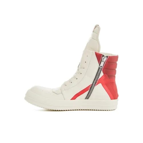 RICK OWENS совместный бренд RO Высокие кроссовки для скейтбординга Мужские Белый Красный