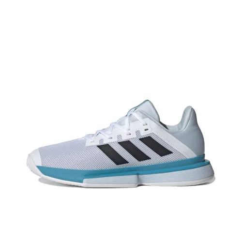 Adidas Solematch Bounce Low Топ Беговые кроссовки Мужские Белый Синий