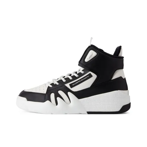 Giuseppe Zanotti GZ Talon Высокие Кроссовки для скейтбординга Мужские Черно-белые