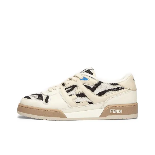 FENDI Match Low Топ Стильные Скейтбординги Мужской Бежевый Год Тигра Ограниченная Серия