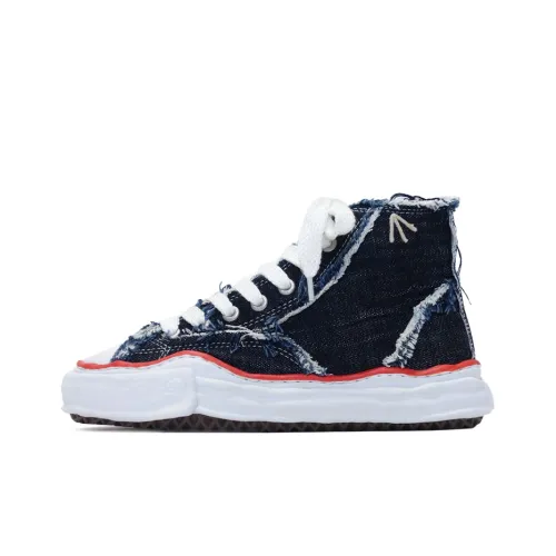 NIGEL CABOURN X MIHARA YASUHIRO Растворение Обувь Высокий Топ Стильные Скейтбординги Мужской Синий